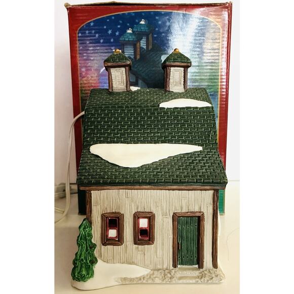 Vintage Valley Hotel Downtown 12 Mile St hand painted porcelain Lighted House - Picture 3 of 8